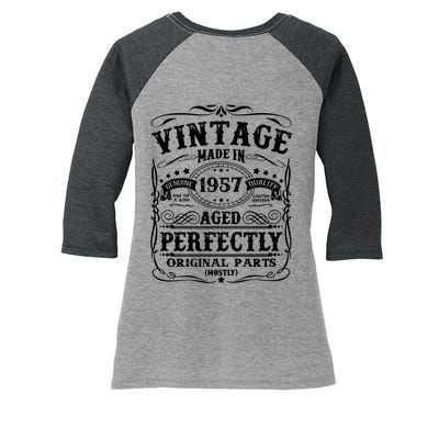 Classic Birthday 1957 Gift 65th Birthday Women's Tri-Blend 3/4-Sleeve Raglan Shirt