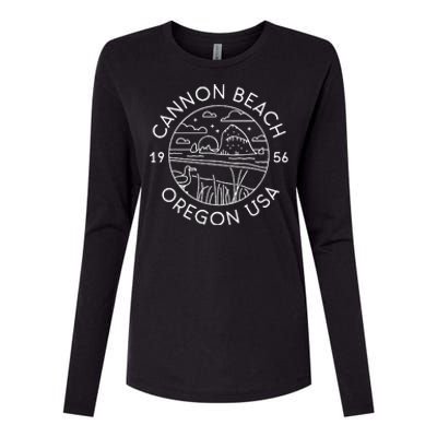 Cannon Beach 1956 Oregon Clatsop Womens Cotton Relaxed Long Sleeve T-Shirt