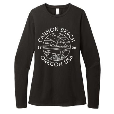 Cannon Beach 1956 Oregon Clatsop Womens CVC Long Sleeve Shirt