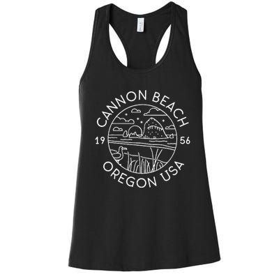 Cannon Beach 1956 Oregon Clatsop Women's Racerback Tank