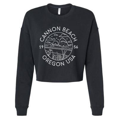 Cannon Beach 1956 Oregon Clatsop Cropped Pullover Crew