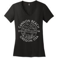 Cannon Beach 1956 Oregon Clatsop Women's V-Neck T-Shirt