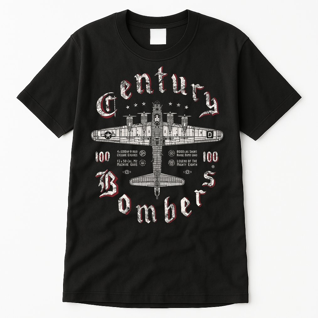 Century Bombers 100th Bomb Group B 17 Tall T-Shirt