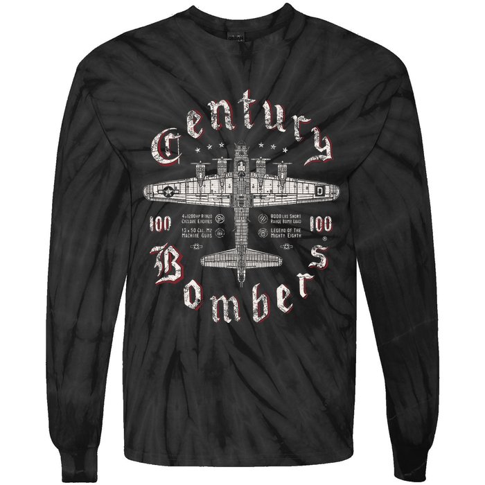 Century Bombers 100th Bomb Group B 17 Tie-Dye Long Sleeve Shirt