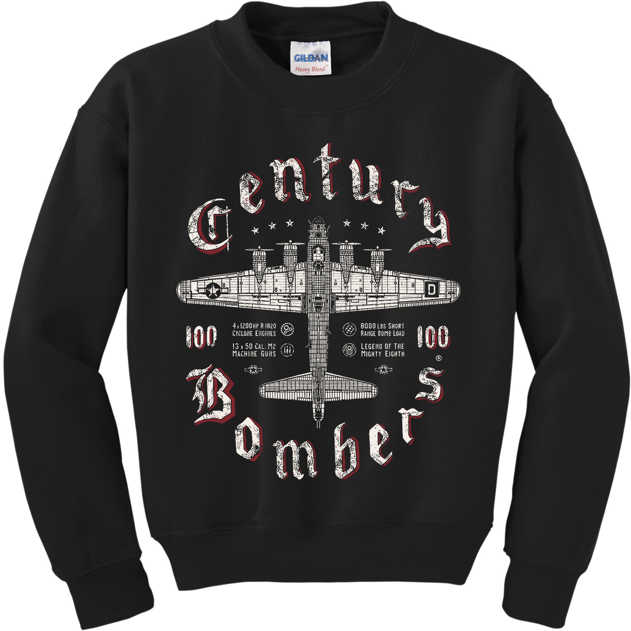 Century Bombers 100th Bomb Group B 17 Kids Sweatshirt