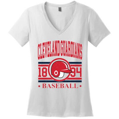 Cleveland Baseball 1894 Team Supporter Women's V-Neck T-Shirt