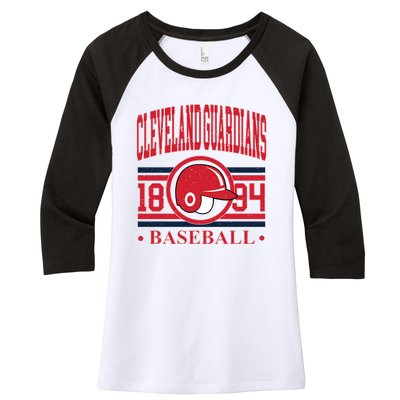 Cleveland Baseball 1894 Team Supporter Women's Tri-Blend 3/4-Sleeve Raglan Shirt