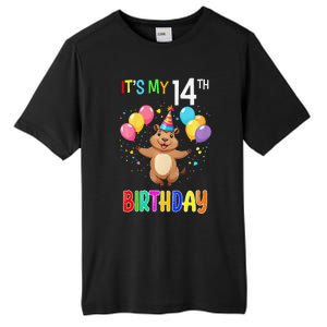 Capybara Birthday 14 Birthday Party 14th Birthday Tall Fusion ChromaSoft Performance T-Shirt