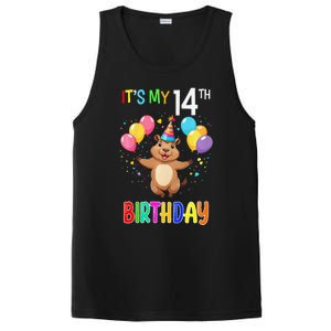 Capybara Birthday 14 Birthday Party 14th Birthday PosiCharge Competitor Tank