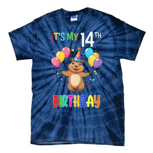 Capybara Birthday 14 Birthday Party 14th Birthday Tie-Dye T-Shirt