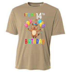 Capybara Birthday 14 Birthday Party 14th Birthday Cooling Performance Crew T-Shirt