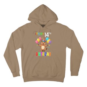 Capybara Birthday 14 Birthday Party 14th Birthday Hoodie