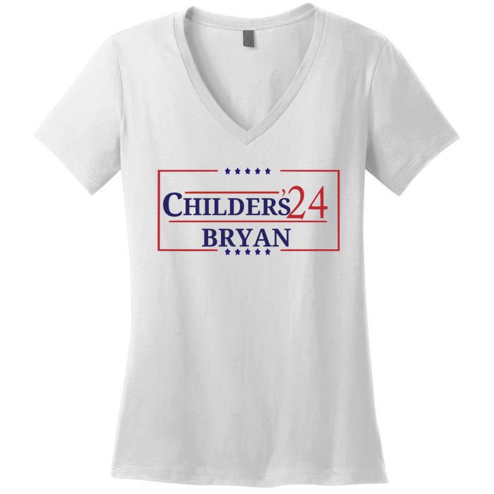 Childers Bryan 2024 Women's V-Neck T-Shirt