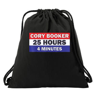 Cory Booker 25 Hours 4 Minutes Drawstring Bag