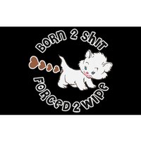 Cat Born 2 Shit Forced 2 Wipe Cute Cat Cat Lover Funny Heart Poop Bumper Sticker