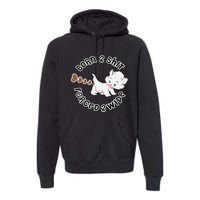 Cat Born 2 Shit Forced 2 Wipe Cute Cat Cat Lover Funny Heart Poop Premium Hoodie