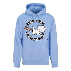 Cat Born 2 Shit Forced 2 Wipe Cute Cat Cat Lover Funny Heart Poop Unisex Surf Hoodie