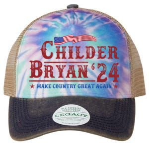 Childers Bryan 2024 Election Make Country Great Again Legacy Tie Dye Trucker Hat