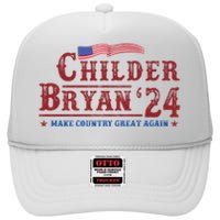 Childers Bryan 2024 Election Make Country Great Again High Crown Mesh Back Trucker Hat