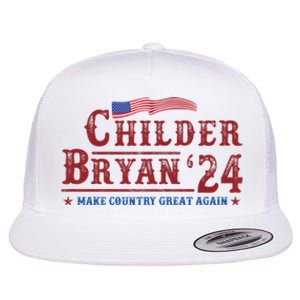 Childers Bryan 2024 Election Make Country Great Again Flat Bill Trucker Hat