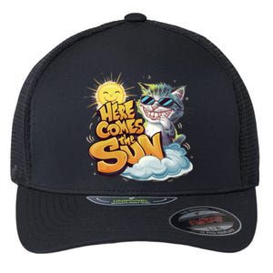 California Beach 2024 Vacation Weekend Summer Here Comes Sun Gift Flexfit Unipanel Trucker Cap