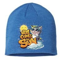 California Beach 2024 Vacation Weekend Summer Here Comes Sun Gift Sustainable Beanie