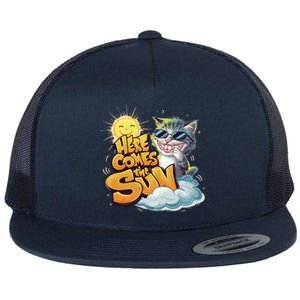 California Beach 2024 Vacation Weekend Summer Here Comes Sun Gift Flat Bill Trucker Hat