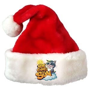 California Beach 2024 Vacation Weekend Summer Here Comes Sun Gift Premium Christmas Santa Hat