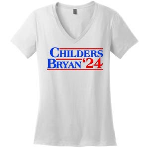 Childers Bryan 2024 Election Women's V-Neck T-Shirt