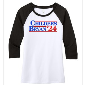 Childers Bryan 2024 Election Women's Tri-Blend 3/4-Sleeve Raglan Shirt