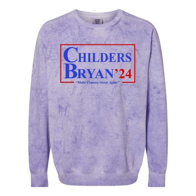 Childers Bryan 2024 Make Country Great Again Colorblast Crewneck Sweatshirt