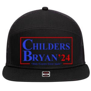 Childers Bryan 2024 Make Country Great Again 7 Panel Mesh Trucker Snapback Hat