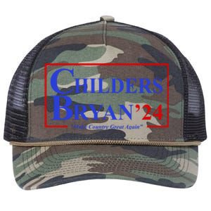 Childers Bryan 2024 Make Country Great Again Retro Rope Trucker Hat Cap