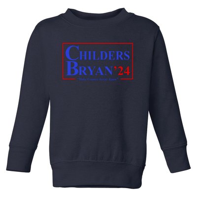 Childers Bryan 2024 Make Country Great Again Toddler Sweatshirt