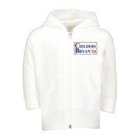 Childers Bryan 2024 Make Country Great Again Toddler Zip Fleece Hoodie