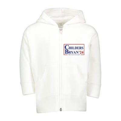 Childers Bryan 2024 Make Country Great Again Toddler Zip Fleece Hoodie