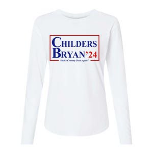 Childers Bryan 2024 Make Country Great Again Womens Cotton Relaxed Long Sleeve T-Shirt