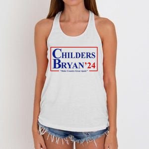 Childers Bryan 2024 Make Country Great Again Women's Knotted Racerback Tank