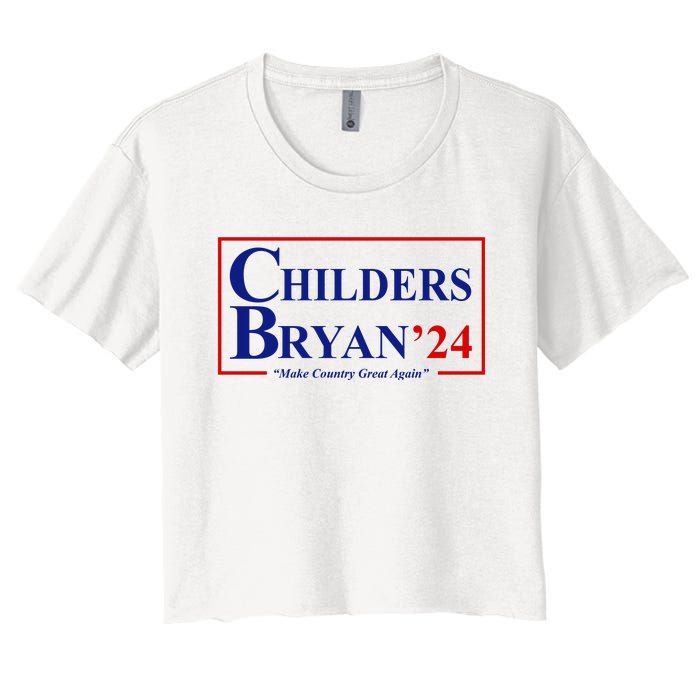 Childers Bryan 2024 Make Country Great Again Women's Crop Top Tee