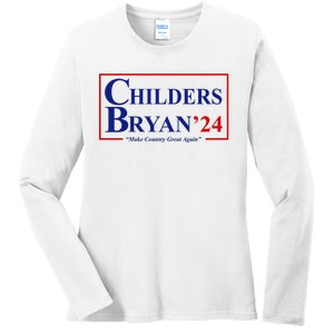 Childers Bryan 2024 Make Country Great Again Ladies Long Sleeve Shirt