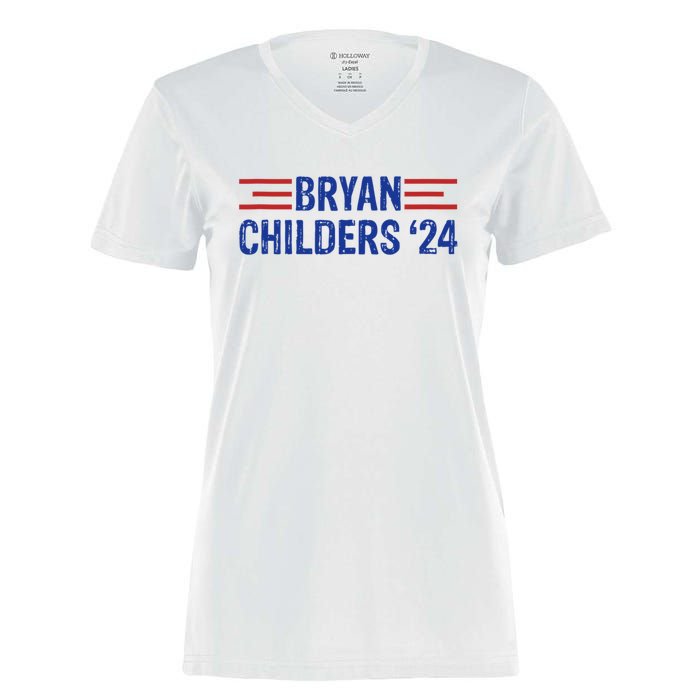 Childers Bryan 2024 Election Women's Momentum V-Neck T-Shirt