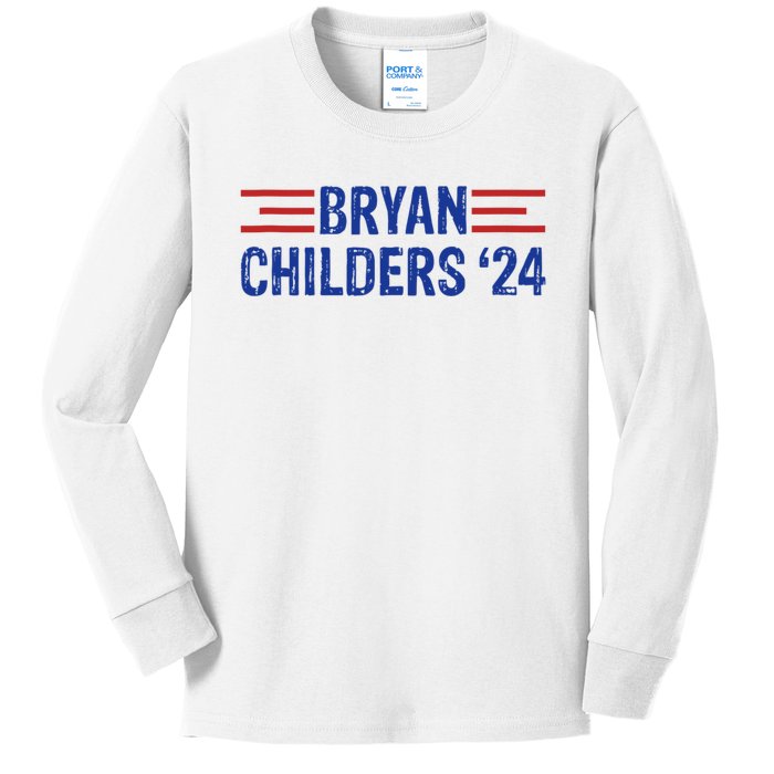 Childers Bryan 2024 Election Kids Long Sleeve Shirt