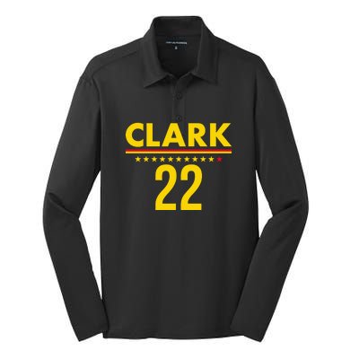 Clark Basketball 22 Indiana Silk Touch Performance Long Sleeve Polo