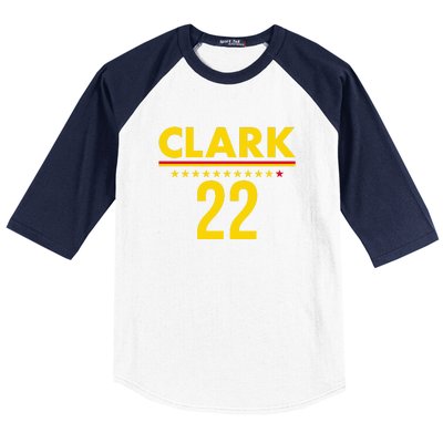 Clark Basketball 22 Indiana Baseball Sleeve Shirt