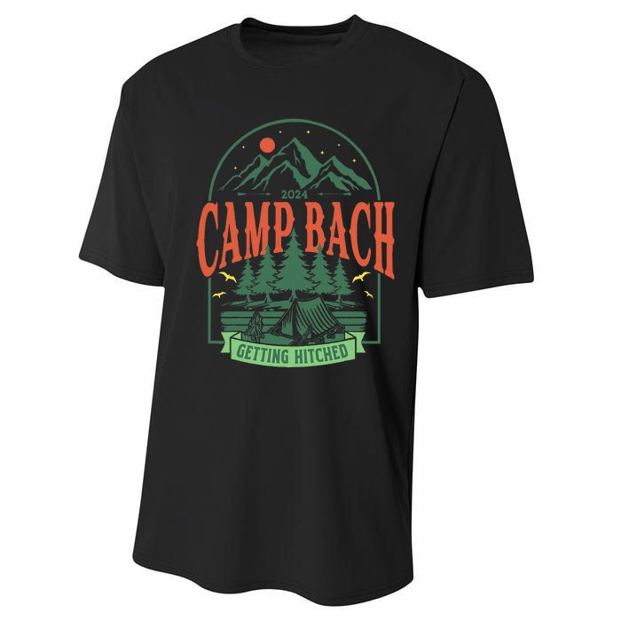 Camp Bach 2024 Getting Hitched Camping Performance Sprint T-Shirt