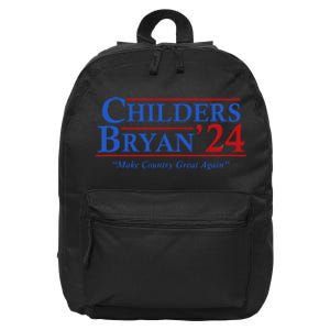 Childers Bryan 2024 Election Make Country Great 16 in Basic Backpack