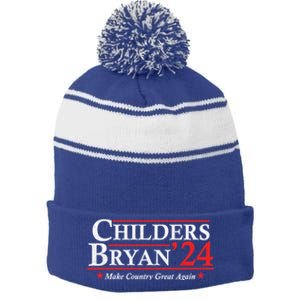 Childers Bryan 2024 Make Country Great Stripe Pom Pom Beanie