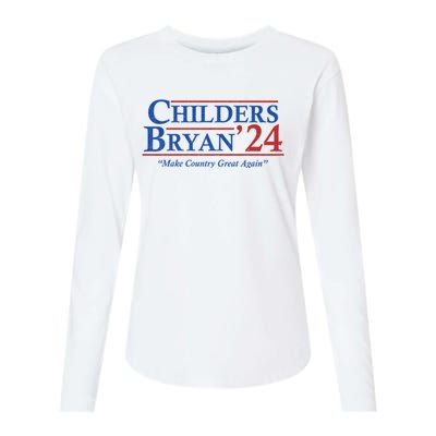 Childers Bryan 2024 Make Country Great Again Womens Cotton Relaxed Long Sleeve T-Shirt