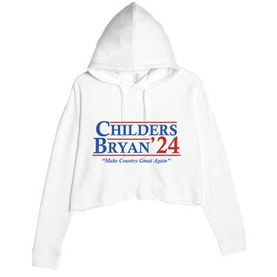 Childers Bryan 2024 Make Country Great Again Crop Fleece Hoodie