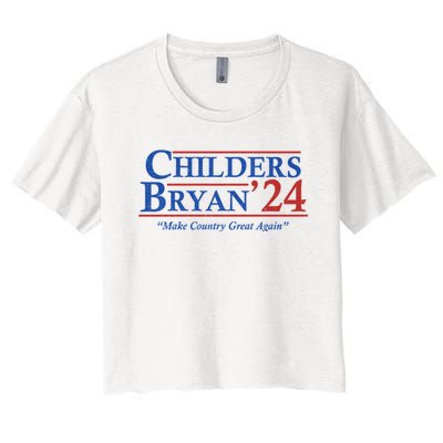 Childers Bryan 2024 Make Country Great Again Women's Crop Top Tee